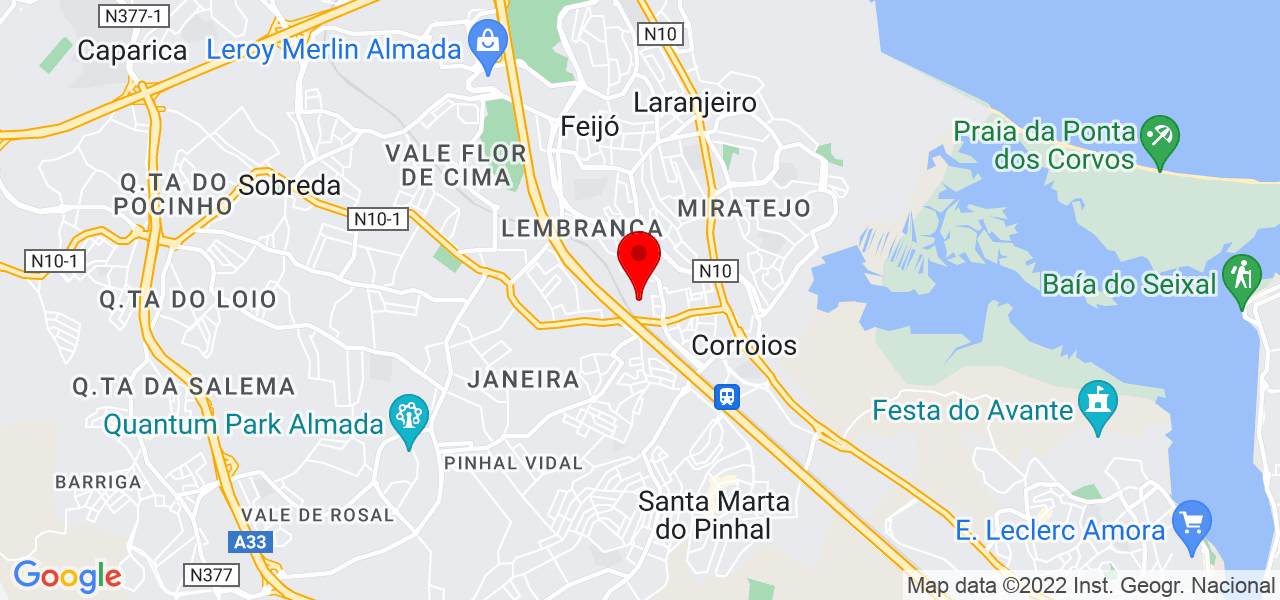 Marta Dias - Setúbal - Seixal - Mapa