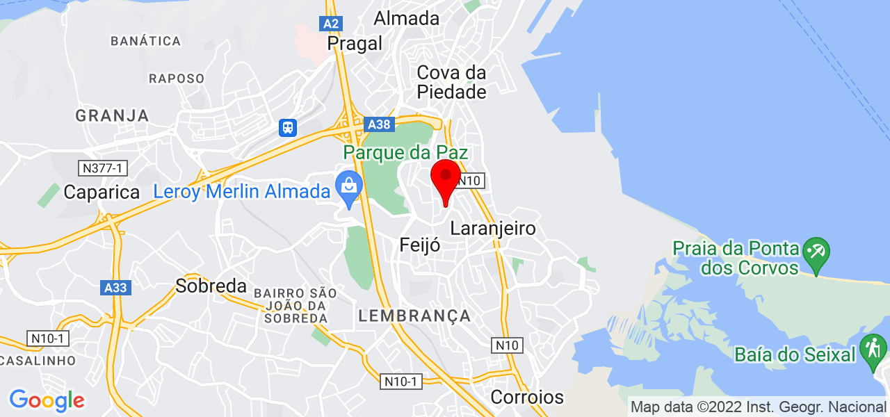Am&aacute;lia Costa Fortes - Setúbal - Almada - Mapa