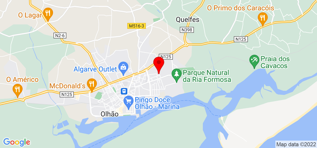 Fatima - Faro - Olhão - Mapa