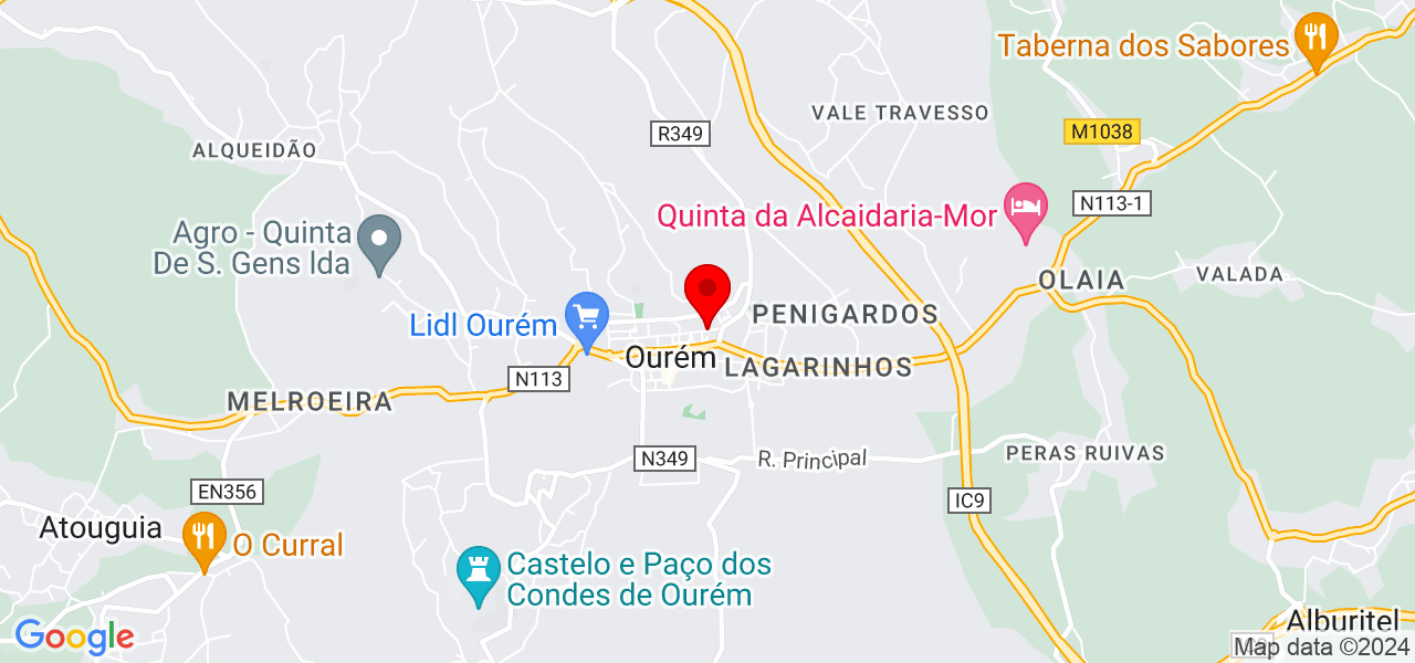 IZOLDA PEREIRA TERAPEUTA - Santarém - Ourém - Mapa