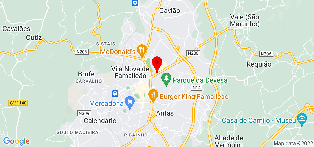 Vitor Costa - Braga - Vila Nova de Famalicão - Mapa