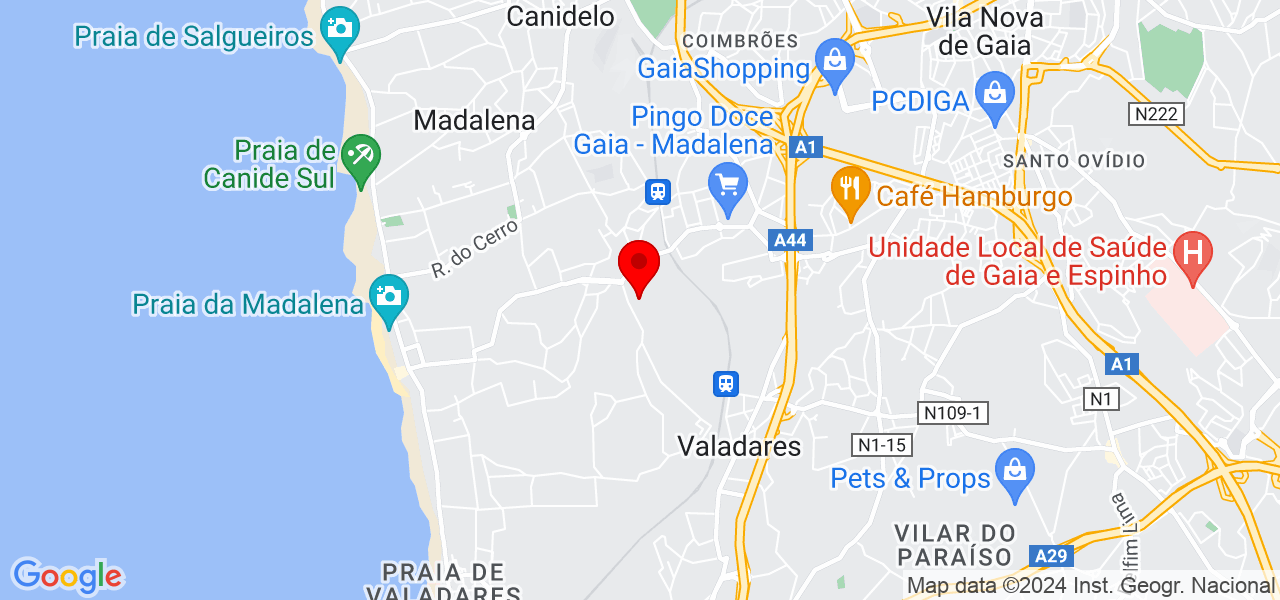 Helena Tavares - Porto - Vila Nova de Gaia - Mapa