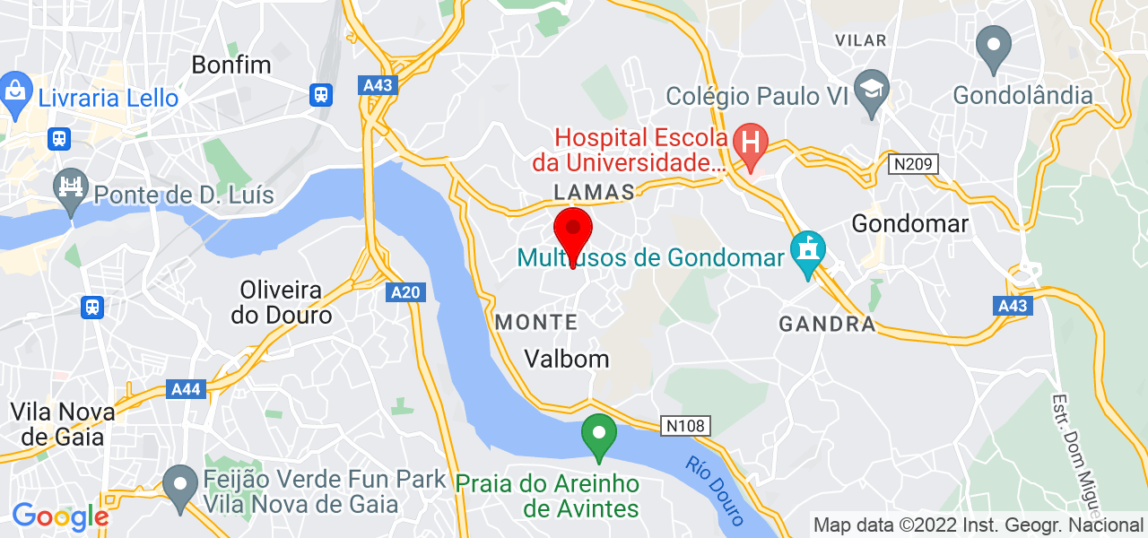 Em&iacute;lia Maria Barbosa da Silva Guedes - Porto - Gondomar - Mapa