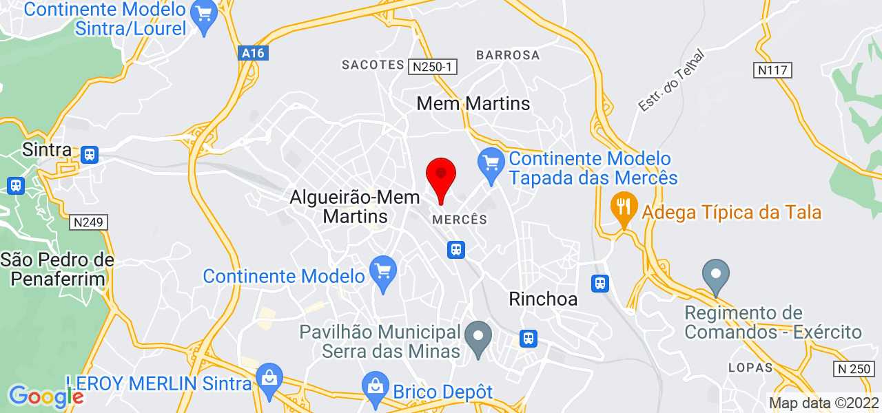 Necy - Lisboa - Sintra - Mapa