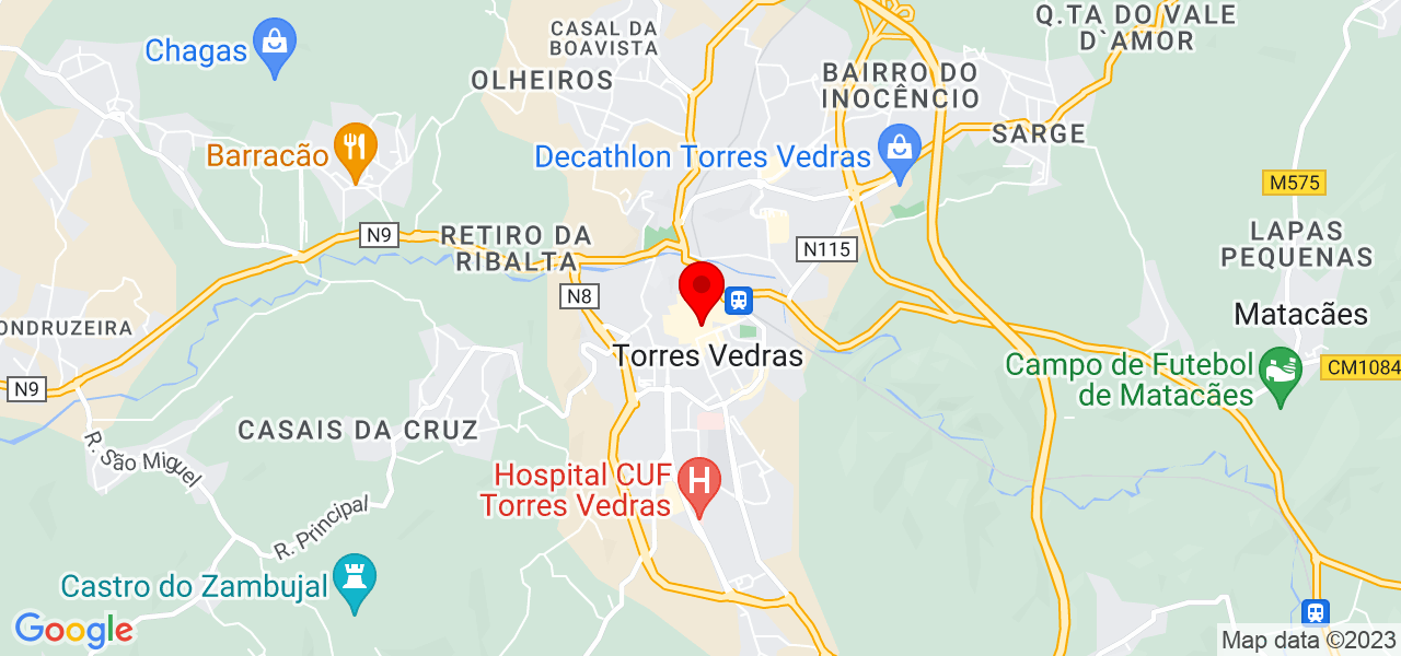 Kauê Gonçalves Personal Trainer - Lisboa - Torres Vedras - Map