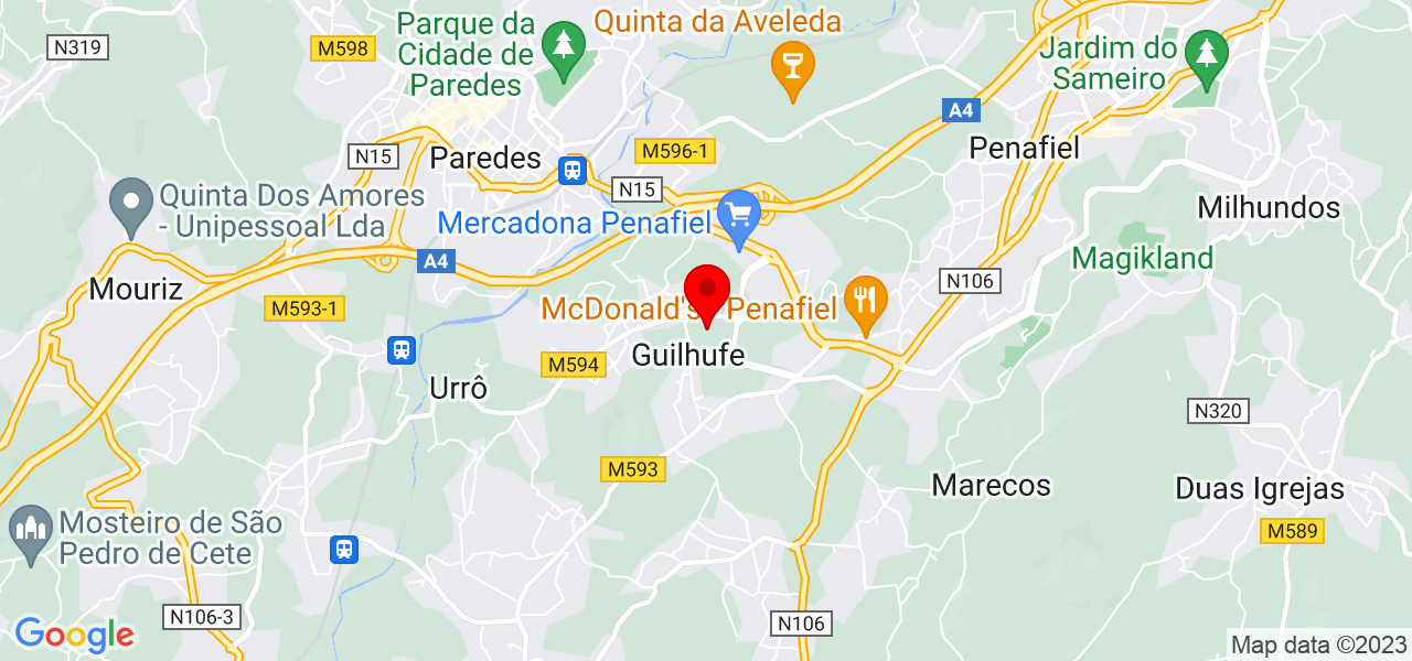 Patr&iacute;cia Fernandes - Porto - Penafiel - Mapa