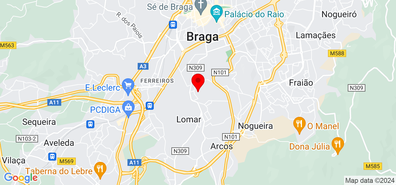 Yvi rocha - Braga - Braga - Mapa
