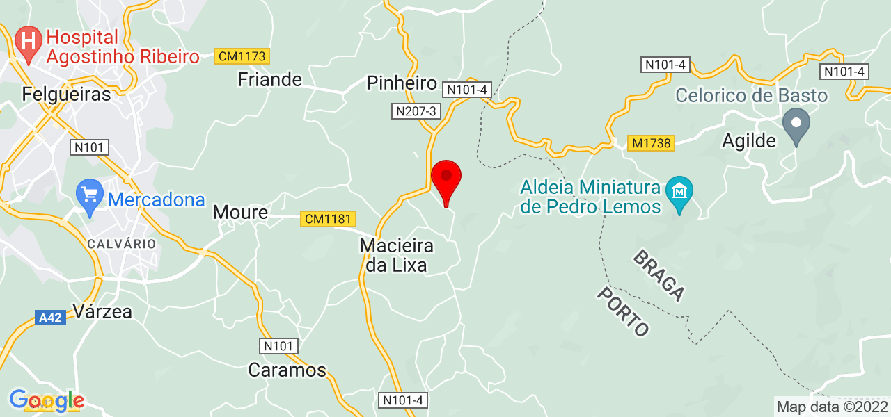 Est&uacute;dio de Gera&ccedil;&otilde;es - Porto - Felgueiras - Mapa