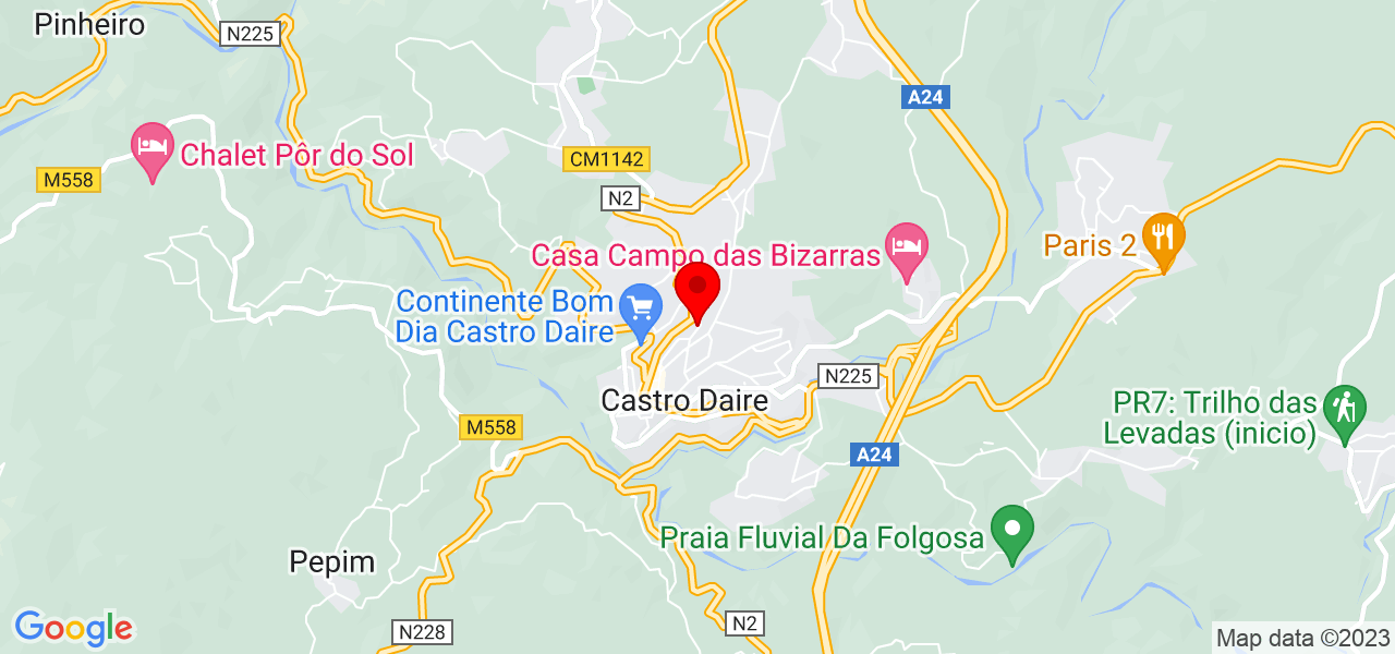 Freitas - Viseu - Castro Daire - Mapa