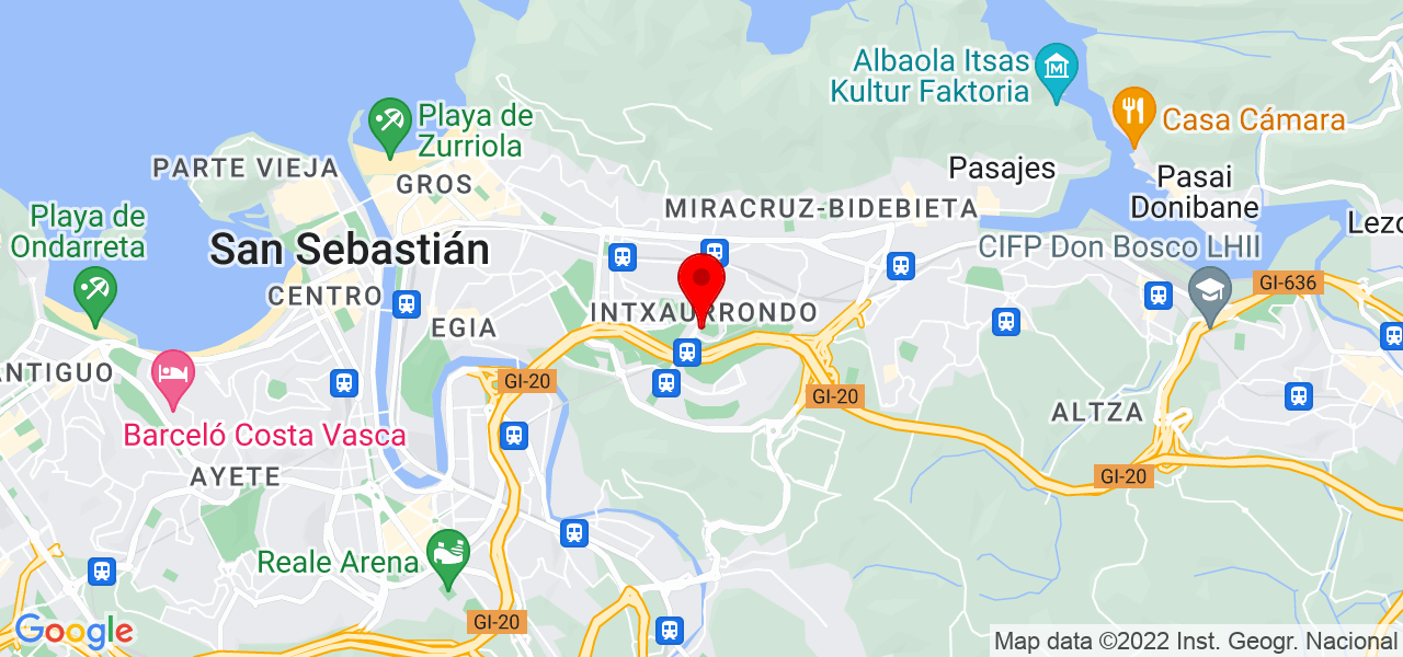 Nuria Culla - País Vasco - Donostia/San Sebastián - Mapa