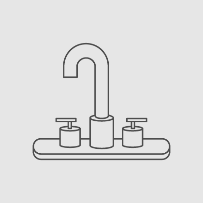 Manípulos separados para controlar a água quente e a água fria - Instalação de Banheira e Chuveiro