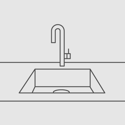 Unterbau-Waschbecken - Spüle und Wasserhahn montieren