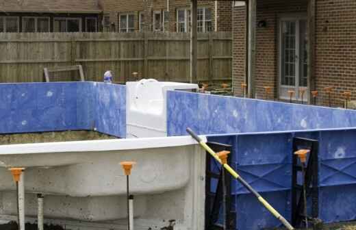 Above Ground Swimming Pool Installation - Side
