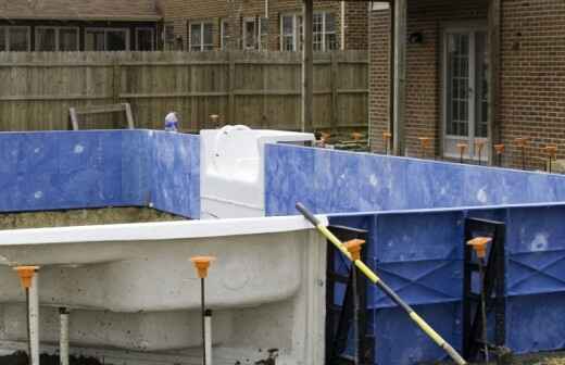 Above Ground Swimming Pool Installation - Replastering