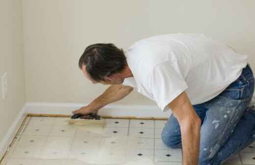 Vinyl- oder Linoleumboden reparieren oder ausbessern - Fußboden