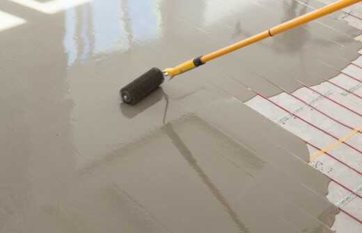 Fußbodenheizung installieren - Linoleum