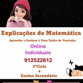 Explicações de Matemática - Rute M Bento - Explicações - Barreiro