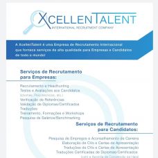 XcellenTalent Recruitment Company - Recrutamento - Santa Maria Maior
