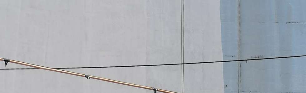 Pintura em Rapel . - Fixando